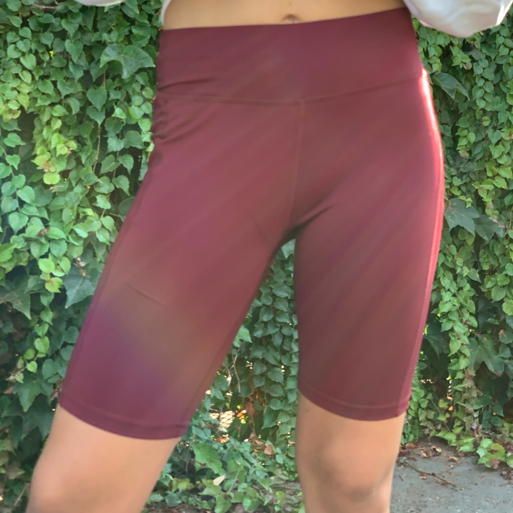 Burgundy Bicycle Shorts